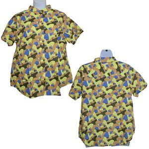 Wildfang The Essnetial Short Sleeve Button Up in Pop Art Size 1X NWT